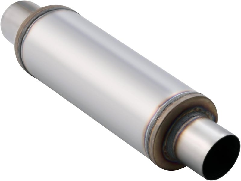 Piclafe 2.5 Inch Exhaust Muffler, 2.5" Inlet/Outlet 20" Overall Length Resonator, Stainless Steel Straight Through Design Performance Muffler, 1 PC - Image 1